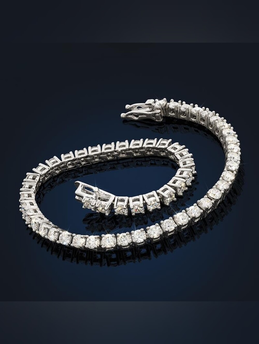 Moissanite Silver Tennis Bracelet